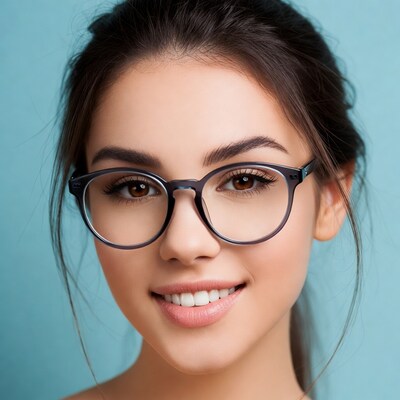 Smiling woman with glasses