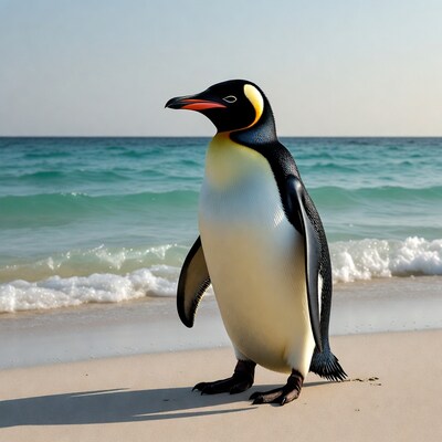 King Penguin on Beach