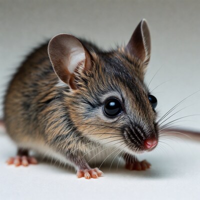 Cute brown mouse with big eyes