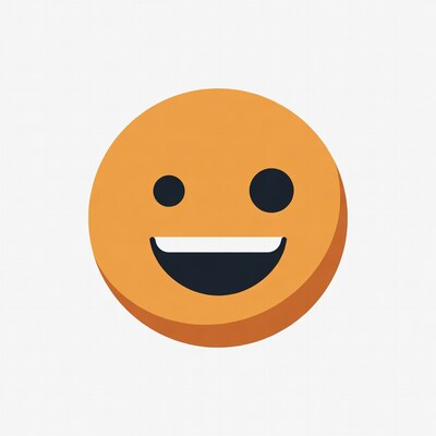 Grinning Orange Emoji Face