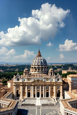 St. Peter's Basilica Vatican aerial view