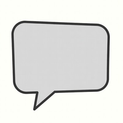Empty Gray Speech Bubble
