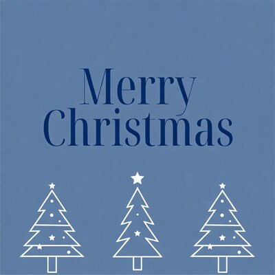 Merry Christmas with Three Trees