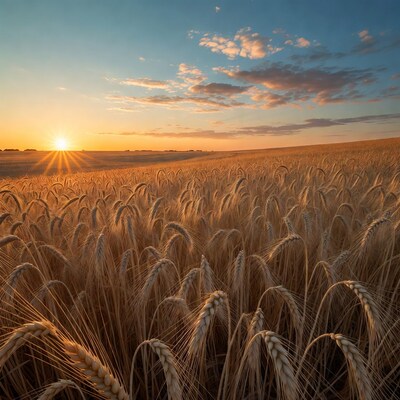 Golden Wheat Field at Sunset