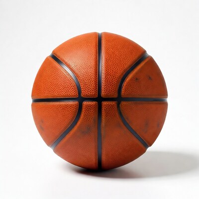 Basketball on white background