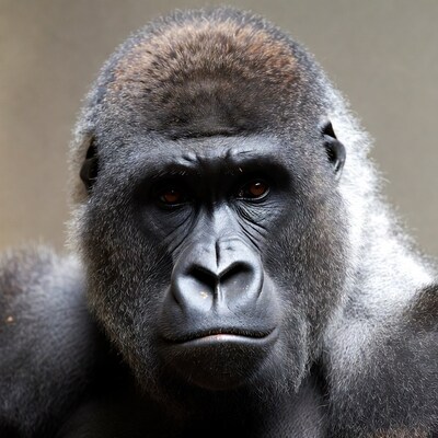 Close-up of gorilla face