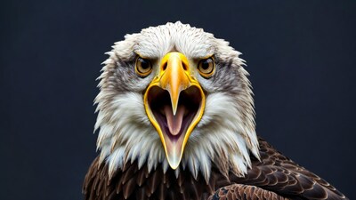 Bald Eagle Screaming Closeup