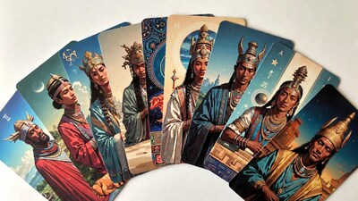 Fantasy Ethnic Tarot Cards Spread