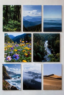 Nature Photo Wall Collage