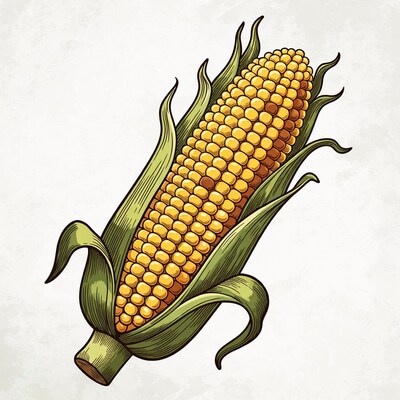 Corn cob illustration