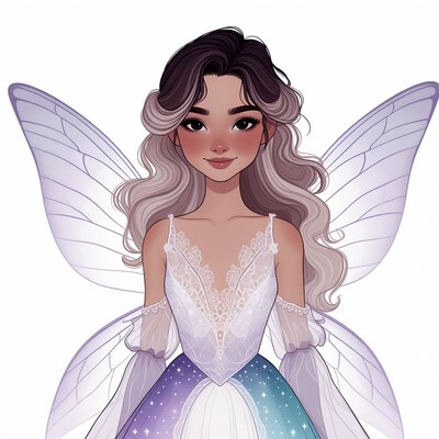 Fairy woman with wings