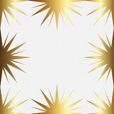Gold Starburst Frame on White