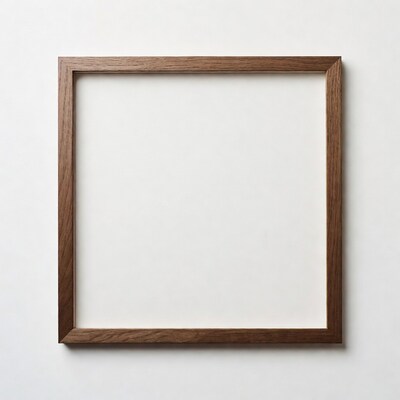 Empty Oak Wood Picture Frame