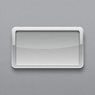 Glossy White Rectangular Frame