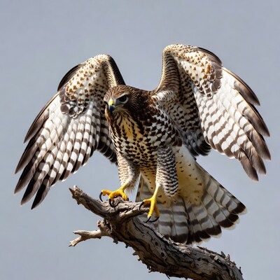 Red-tailed Hawk with Wings Spread