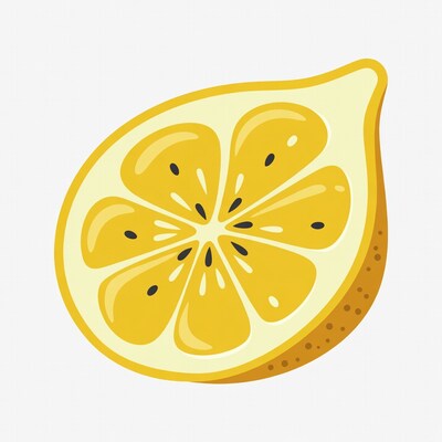 Sliced Lemon Illustration
