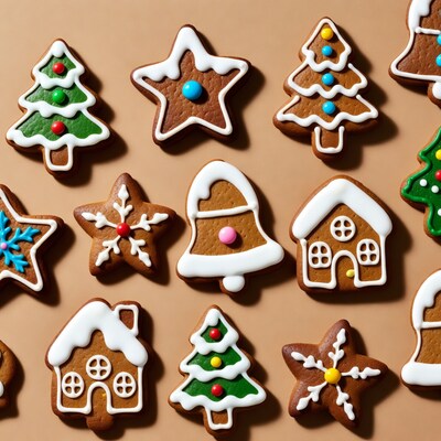 Christmas Gingerbread Cookies Assortment