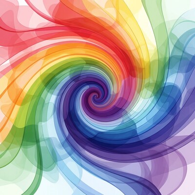 Rainbow Spiral Abstract Background