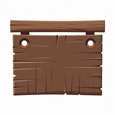 Blank Wooden Sign Illustration