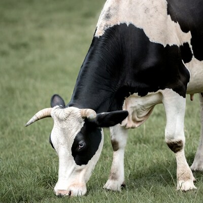 Holstein Cow Grazing in Grass