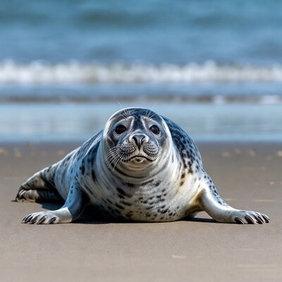 Harbor Seal on Beach