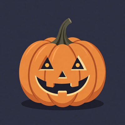 Smiling Jack-o'-lantern Pumpkin