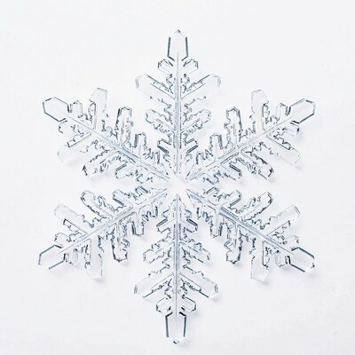 Detailed snowflake on white background