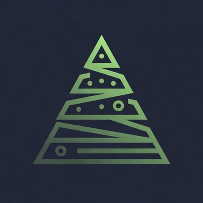 Geometric Green Christmas Tree Icon