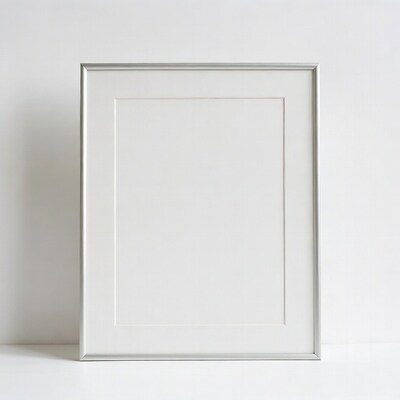 Empty Silver Picture Frame