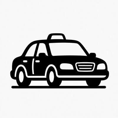 Black taxi cab silhouette
