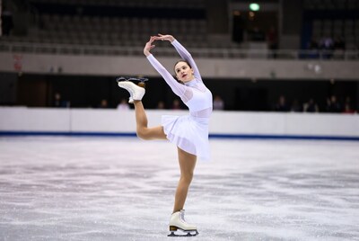Figure skater performing on ice