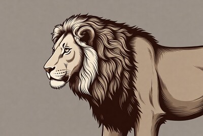 Lion profile illustration