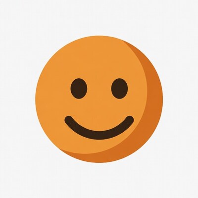 Orange Smiling Emoji Illustration