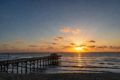 Pier at Sunset over Ocean