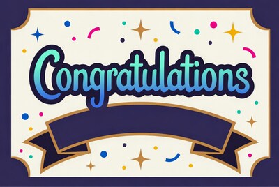 Colorful Congratulations Illustration