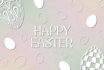 Happy Easter Paper Cut Eggs