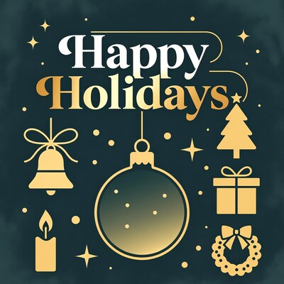 Happy Holidays Gold Icons