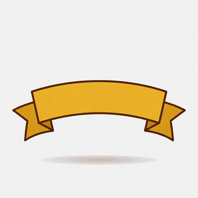 Yellow ribbon banner with stars