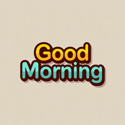 Good Morning text illustration