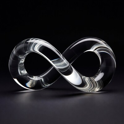 Clear Glass Infinity Symbol