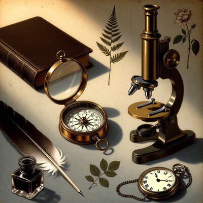 Vintage Scientific Instruments Still Life