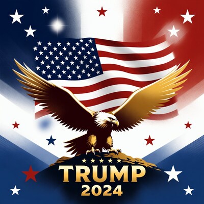 Trump 2024 Eagle American Flag