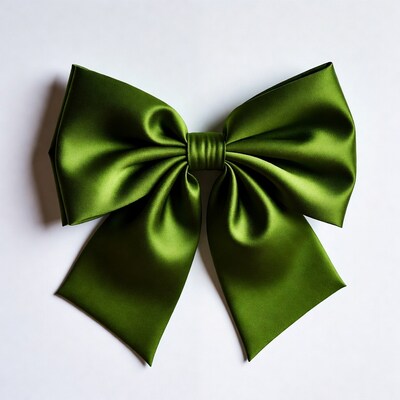 Large Green Satin Bow