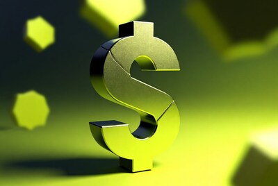 3D Golden Dollar Sign