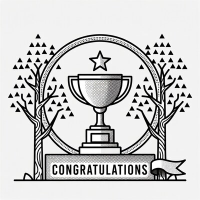 Congratulations Trophy Illustration