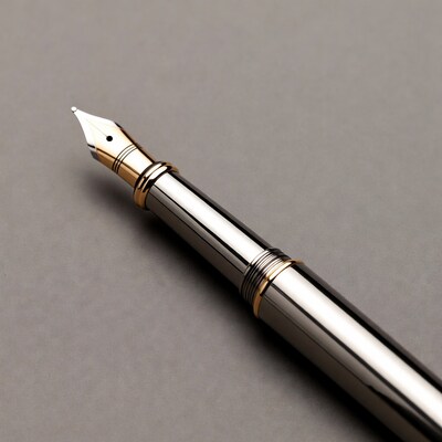 Shiny Gold Nib Fountain Pen