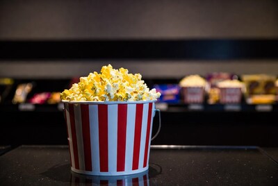 Red Striped Bucket of Popcorn
