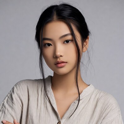 Asian woman with arms crossed