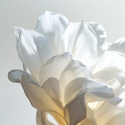 White Lily Flower Closeup