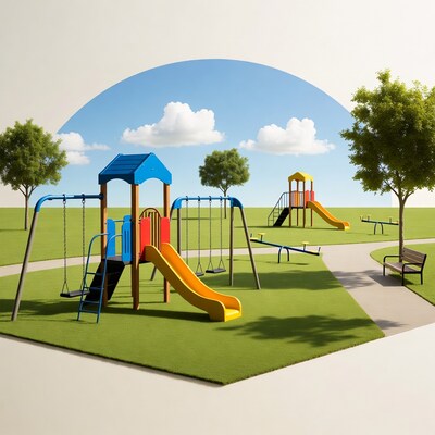 Colorful Playground in Park